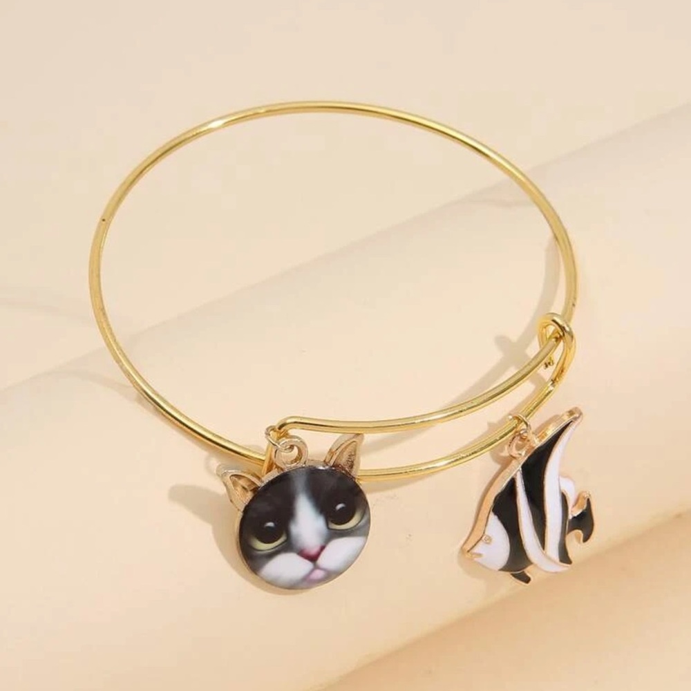 ๐ Awesome Adjustable Kitty Cat Fish Bracelet ๐